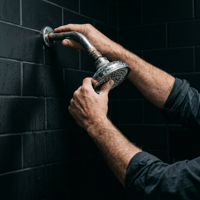 Take off your old showerhead